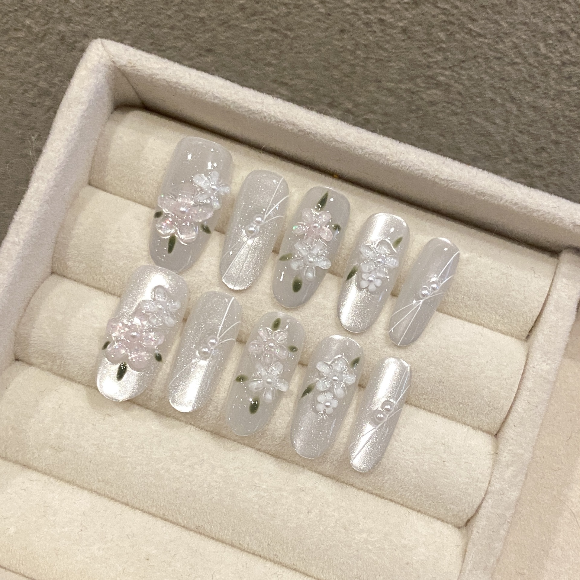 10pcs Glitter Sliver Press On  - Resin Art Glitter reseña y precio