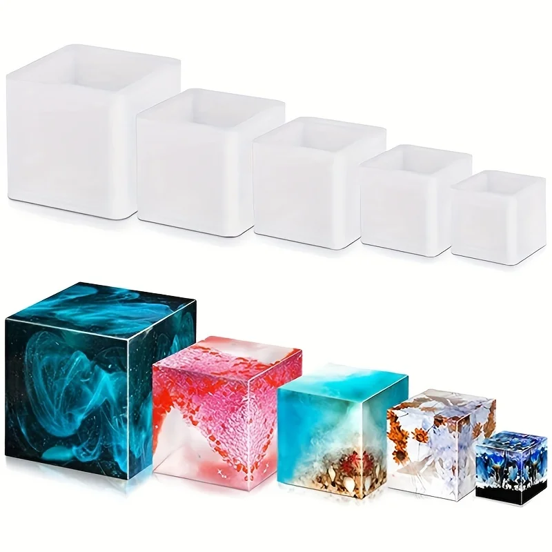 5 pcs Square Resin Mold Silico - Coaster Mold Square reseña y precio