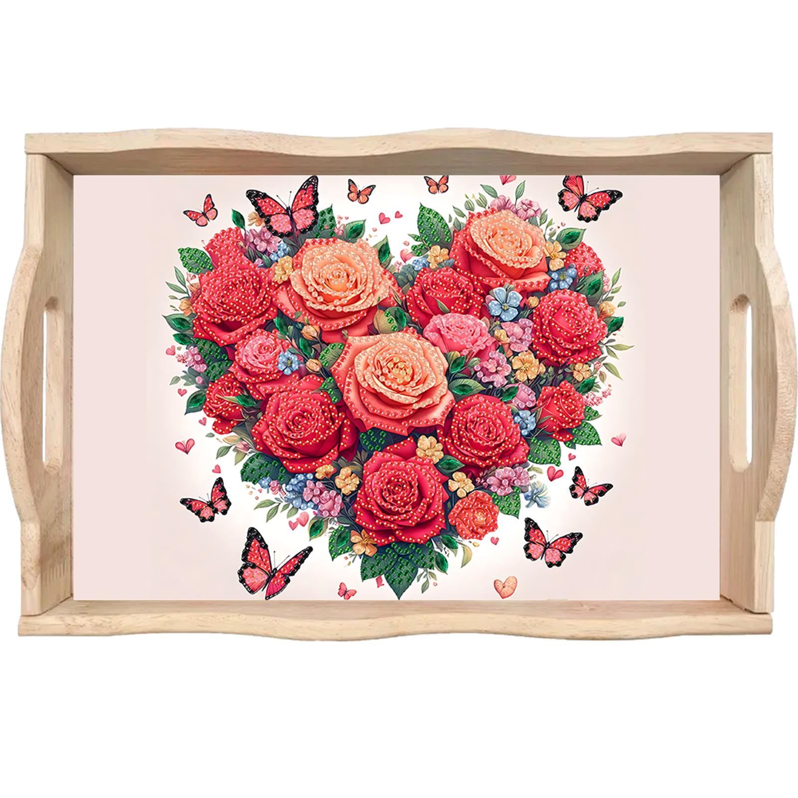Diamond Painting Wooden Tray w - Resin Art Wooden Tray reseña y precio