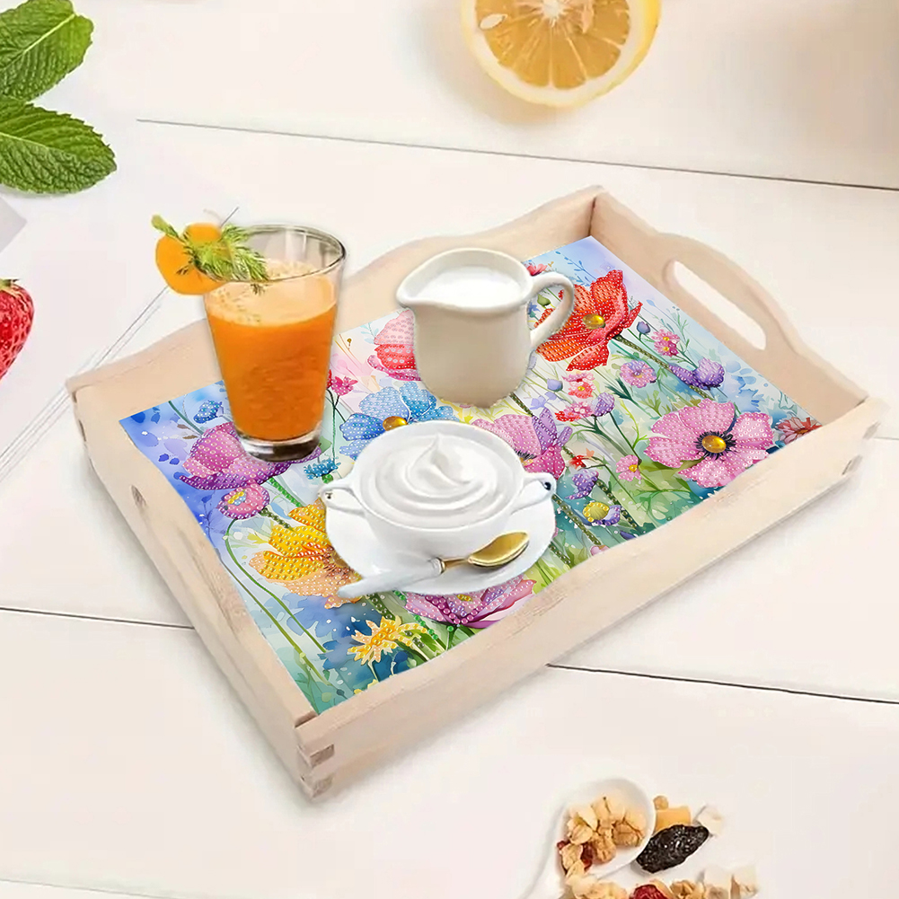 Diamond Painting Wooden Tray w - Resin Art Wooden Tray reseña y precio