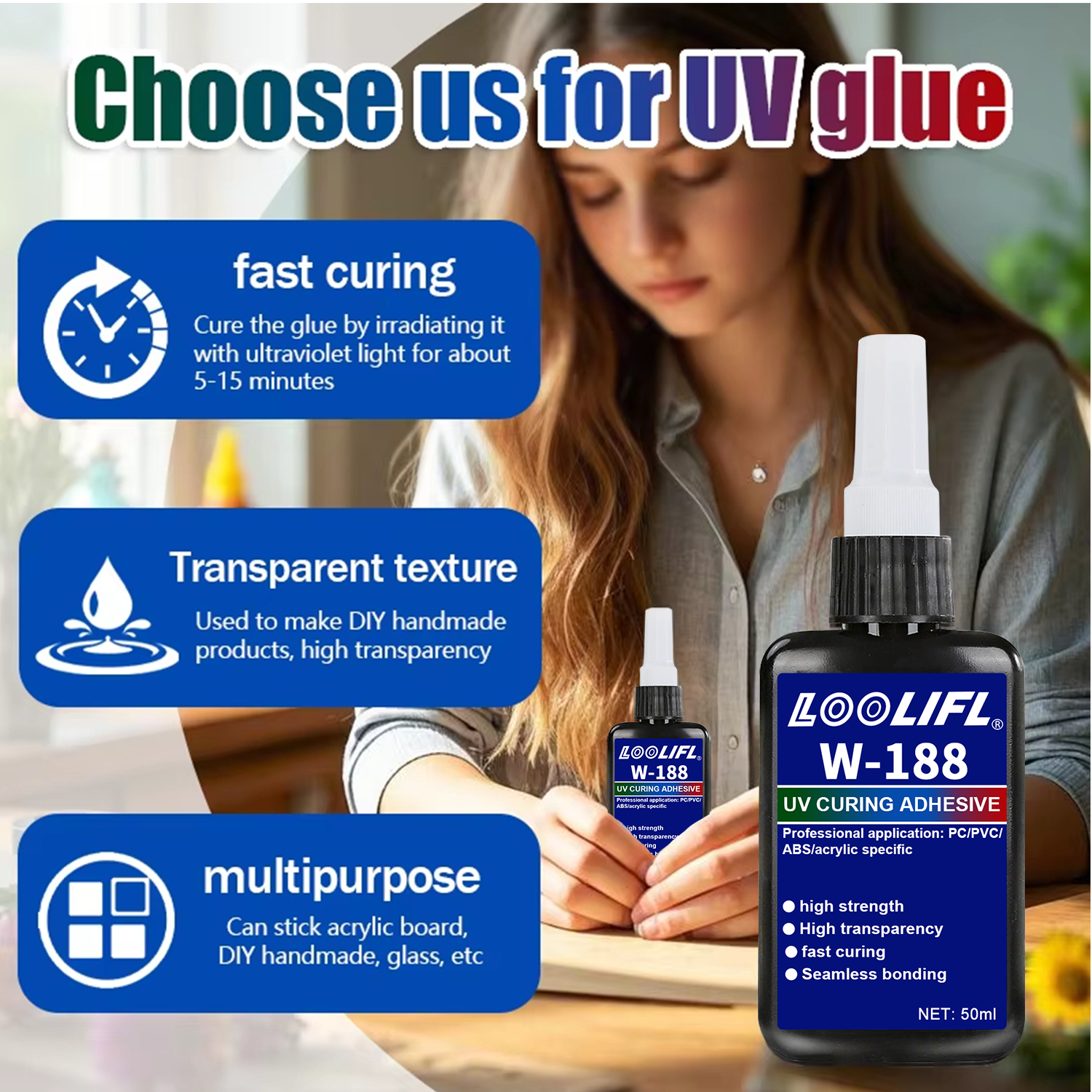 LOOLIFL 188 Strong 50ml UV res - Resin Art Uv Light reseña y precio