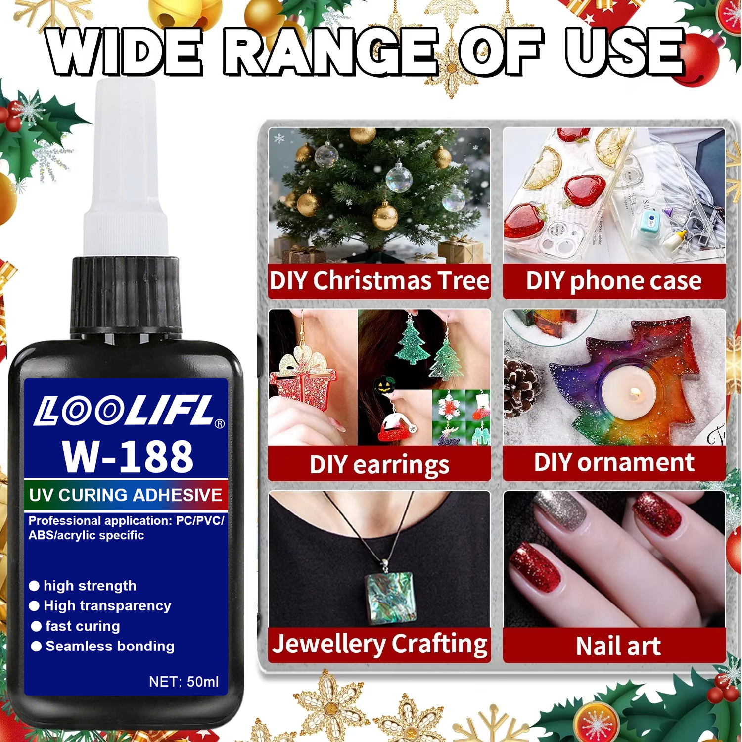 LOOLIFL 188 Strong 50ml UV res - Resin Art Uv Light reseña y precio