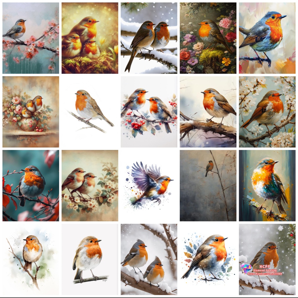 unframe Robin Bird Cute Robin  - Resin Art Canvas reseña y precio