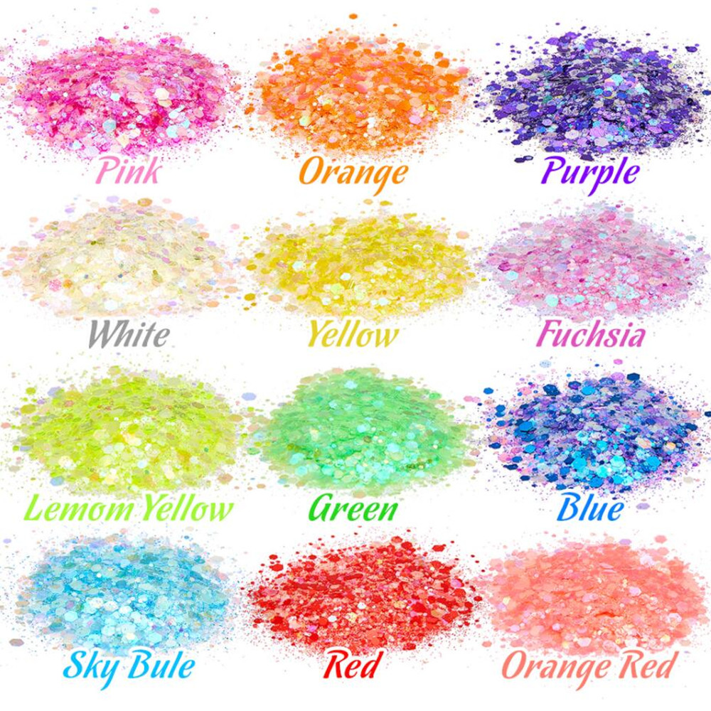 24 Colors Luminous Sequins Glo - Resin Art Uv Light reseña y precio