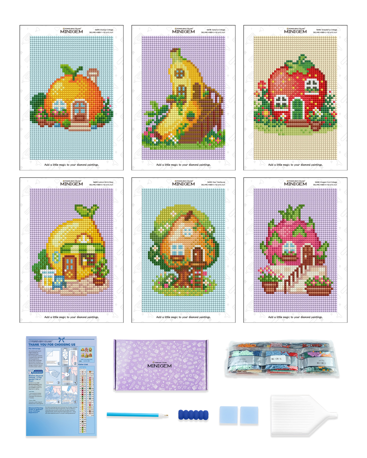 Forever Young Minigem 6PCS Fru - Resin Art Canvas reseña y precio