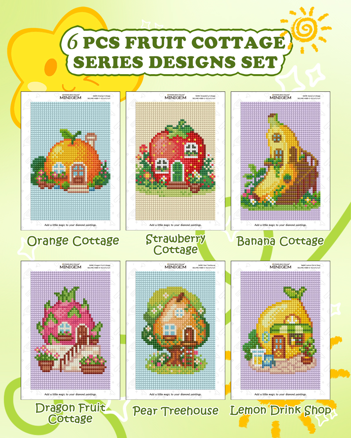 Forever Young Minigem 6PCS Fru - Resin Art Canvas reseña y precio