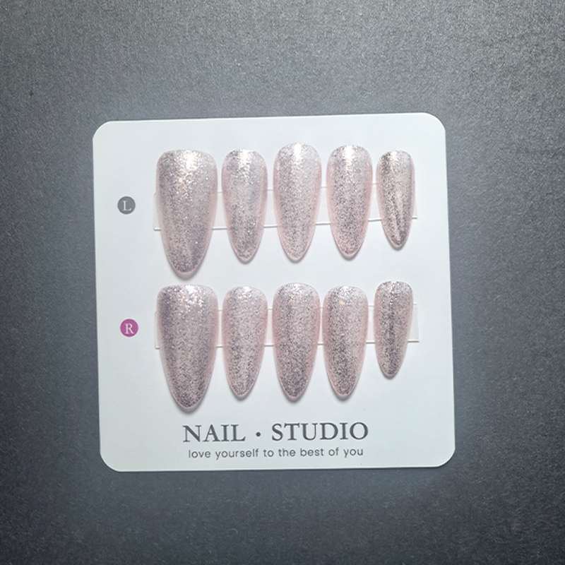 10Pcs Light Blue Press on Nail - Resin Art Glitter reseña y precio