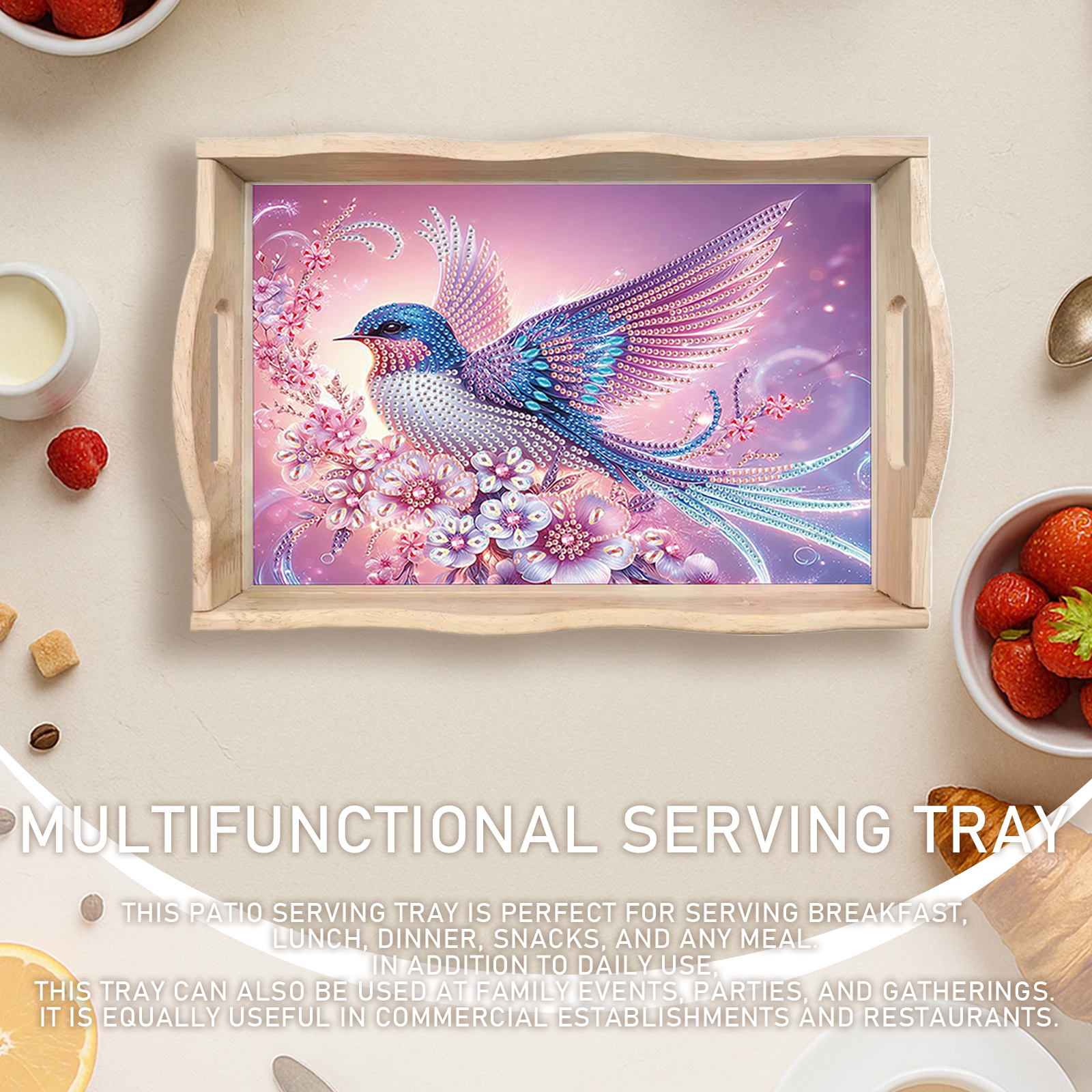 Large Size Diamond Painting Wo - Resin Art Wooden Tray reseña y precio