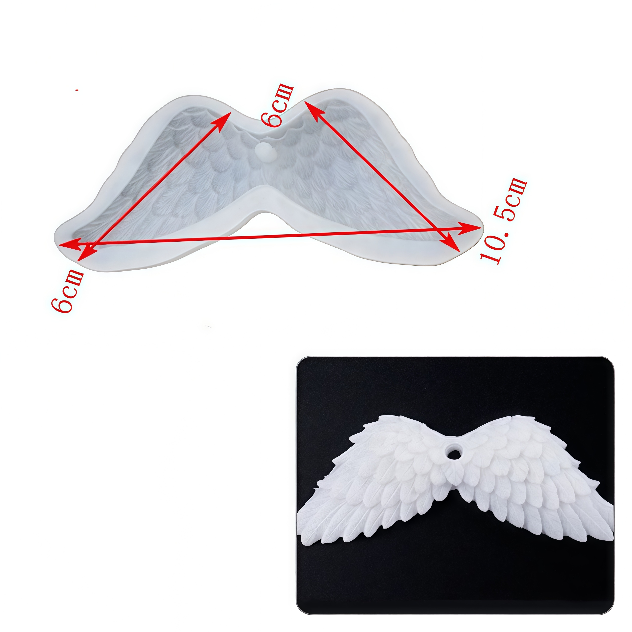 DIY Angel Wing Pendant Gypsum  - Coaster Mold Square reseña y precio