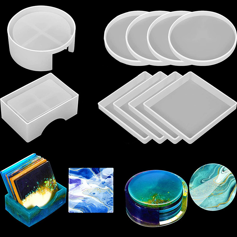 Round Square Coaster Silicone  - Coaster Mold Square reseña y precio