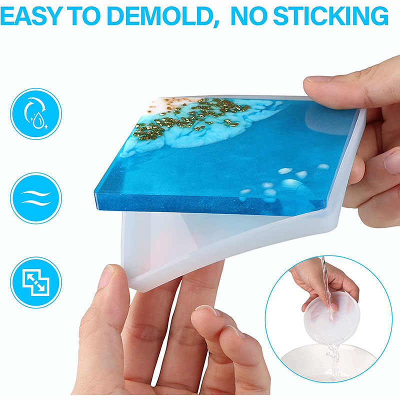 Round Square Coaster Silicone  - Coaster Mold Square reseña y precio