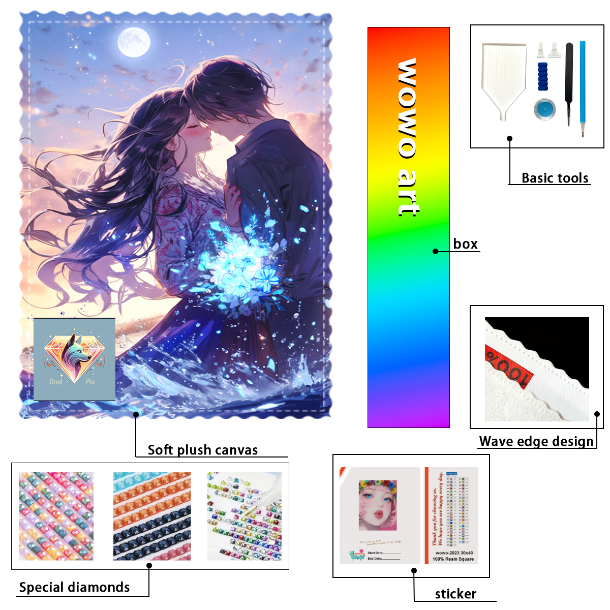 【Piu Diamond Art】The lovers un - Resin Art Under 100 reseña y precio