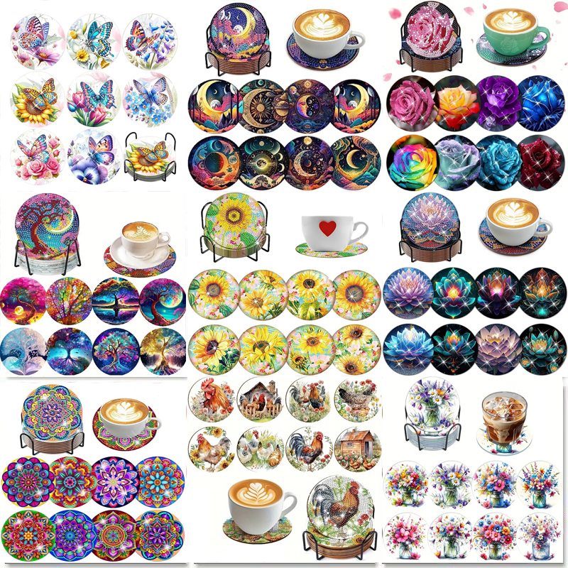 8 pieces of diamond art painti - Resin Art Canvas reseña y precio