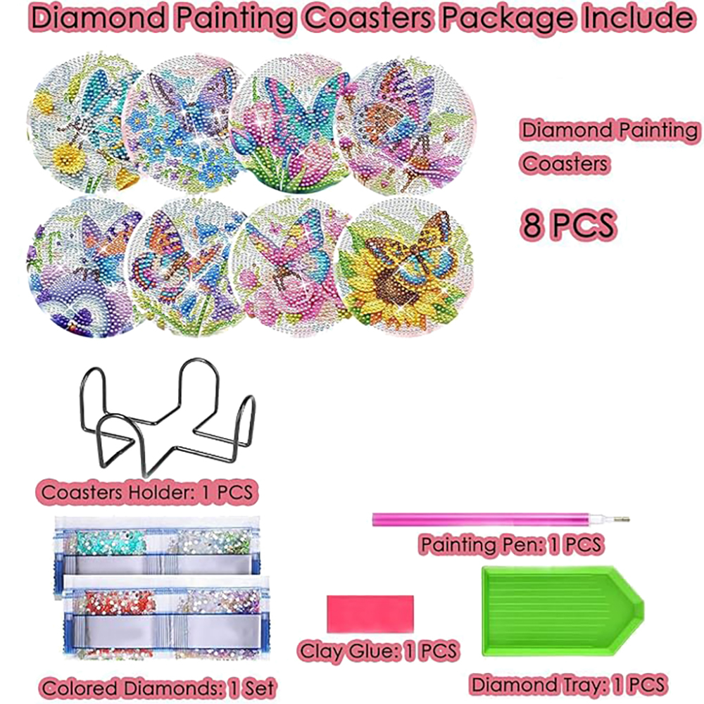 8 pieces of diamond art painti - Resin Art Canvas reseña y precio