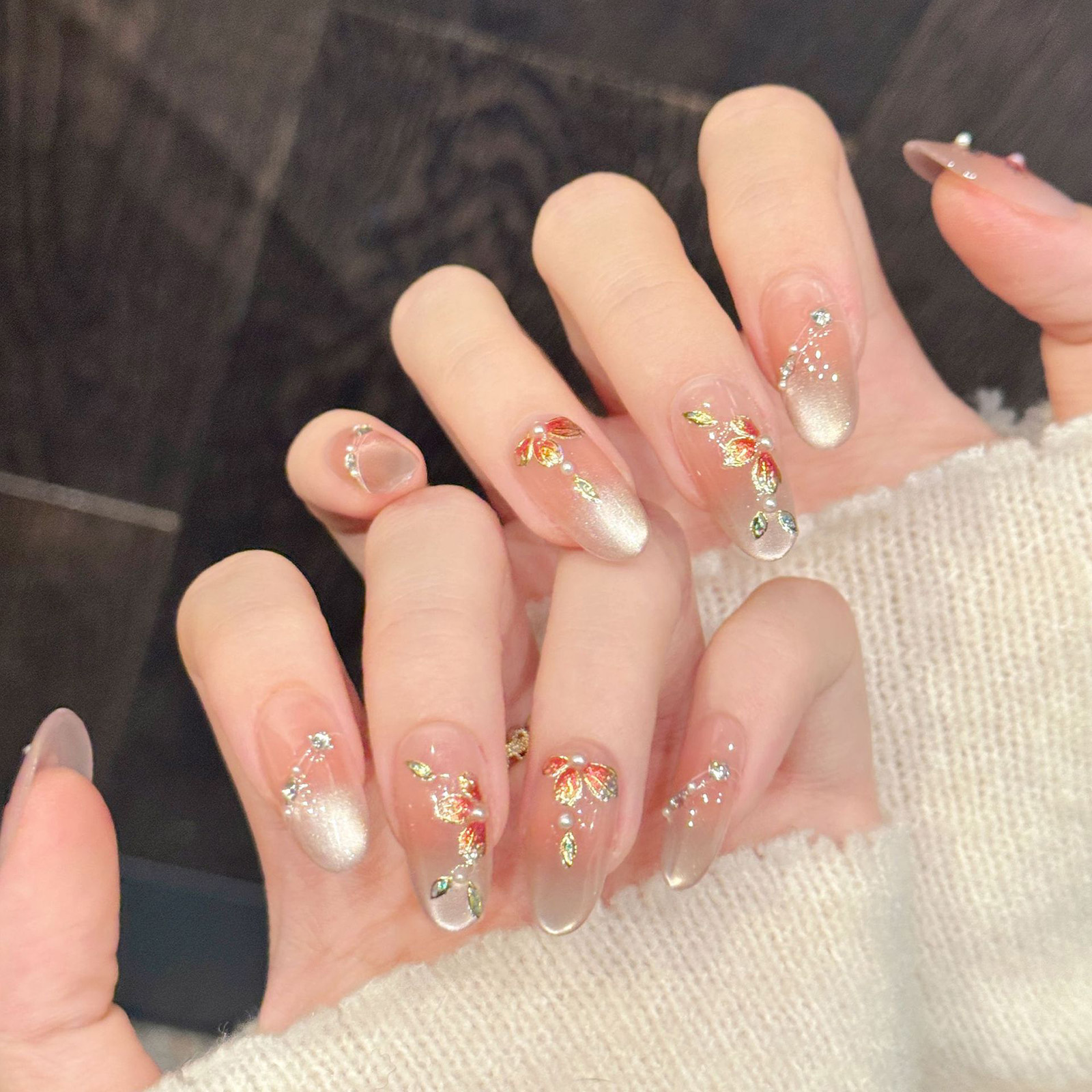 10pcs Handmade Fake Nails Pres - Resin Art Flowers reseña y precio