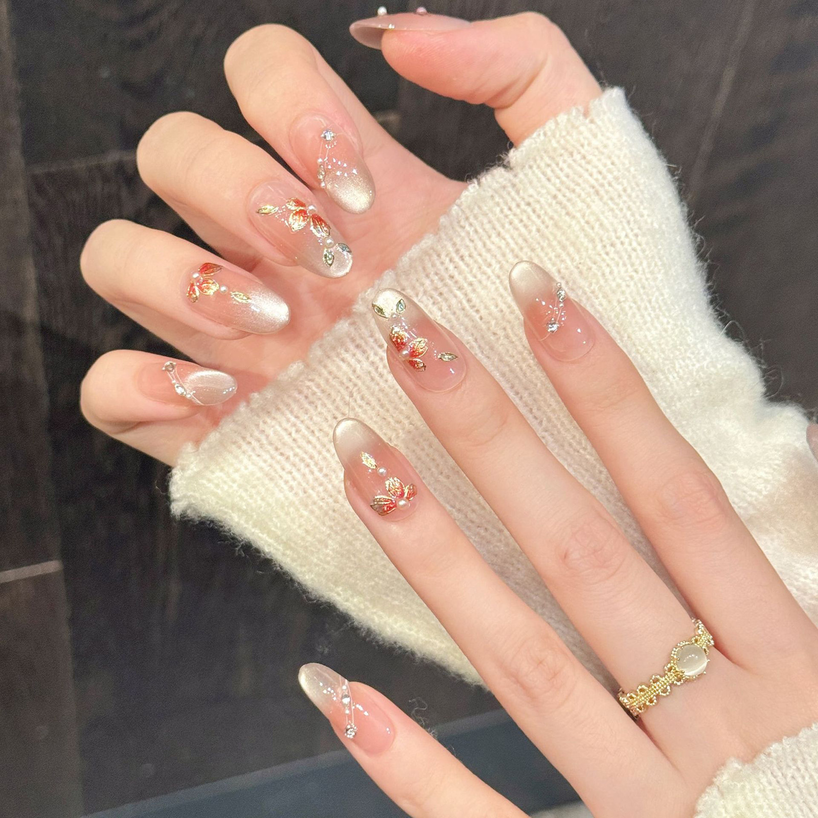 10pcs Handmade Fake Nails Pres - Resin Art Flowers reseña y precio