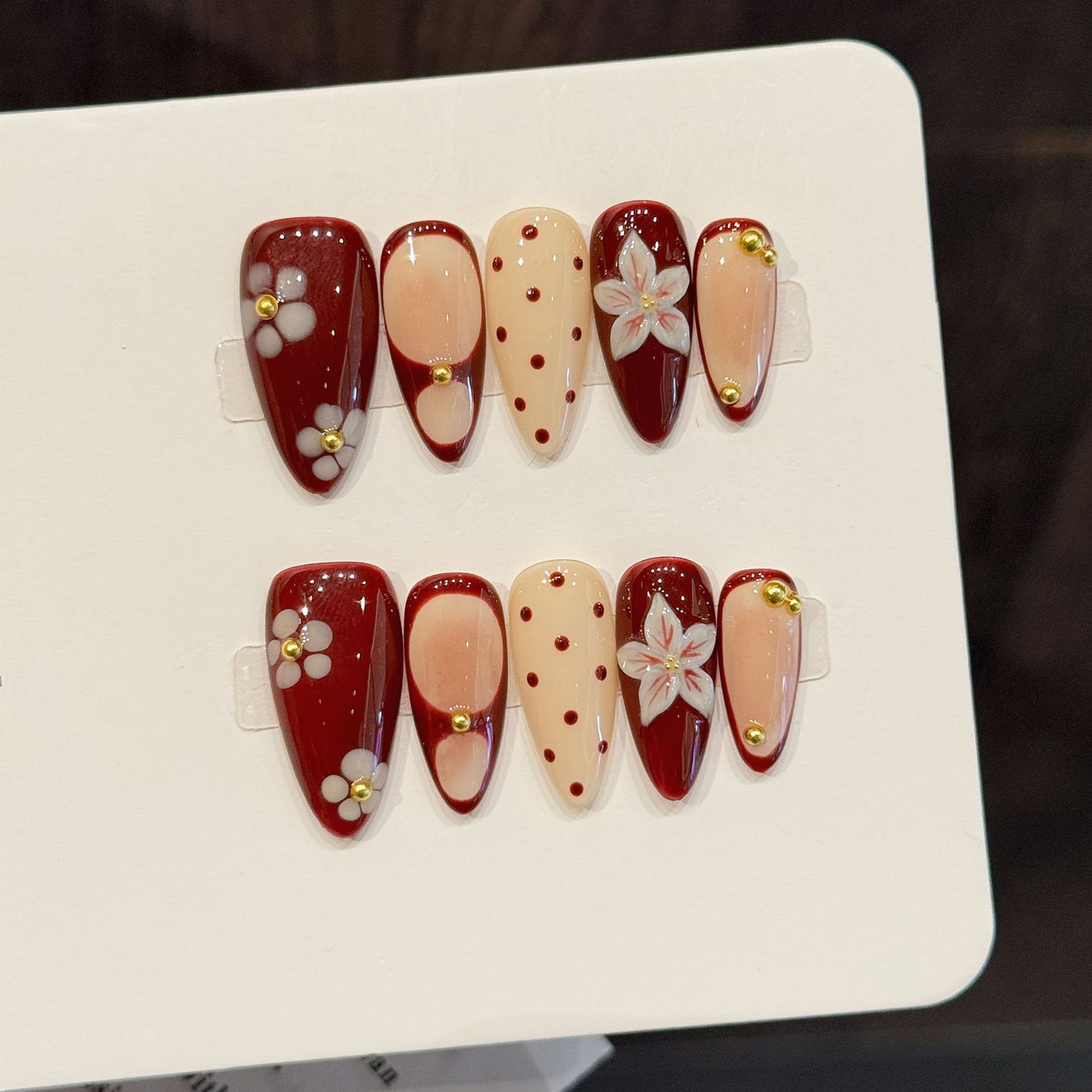 10pcs Handmade Wine Red French - Resin Art Flowers reseña y precio