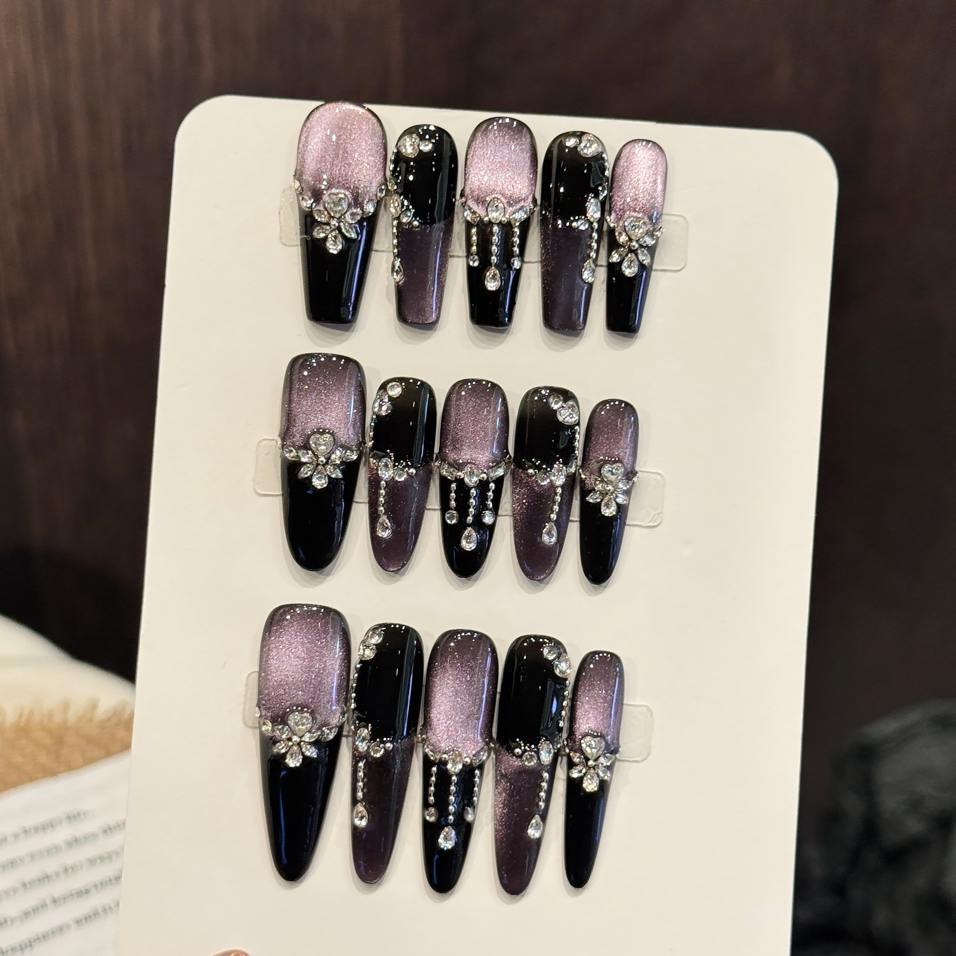 10pcs Black Purple French Styl - Resin Art Glitter reseña y precio