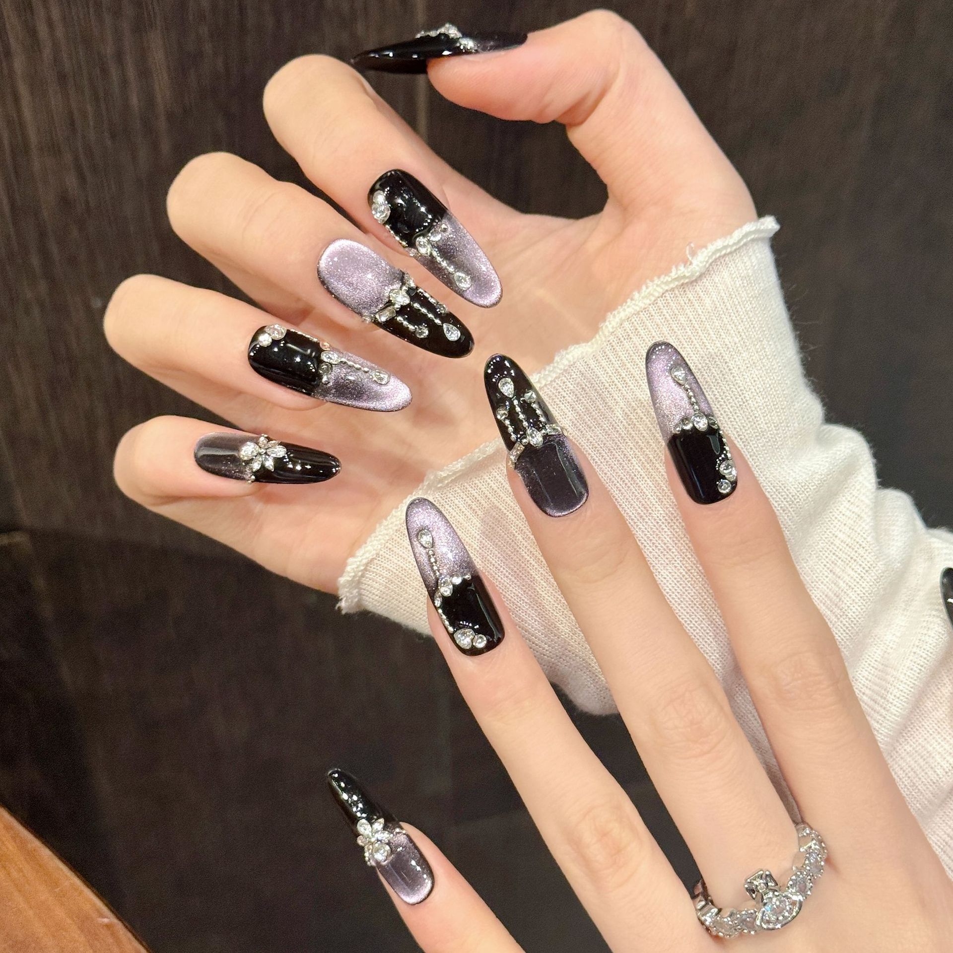 10pcs Black Purple French Styl - Resin Art Glitter reseña y precio