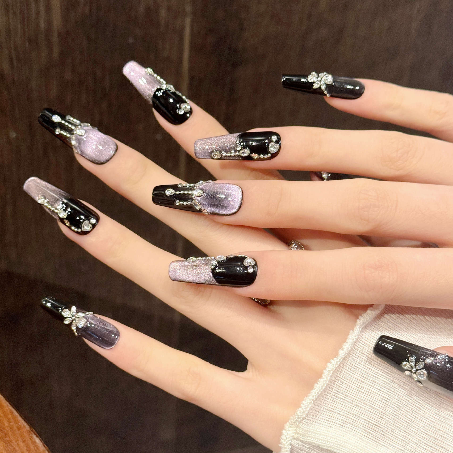 10pcs Black Purple French Styl - Resin Art Glitter reseña y precio