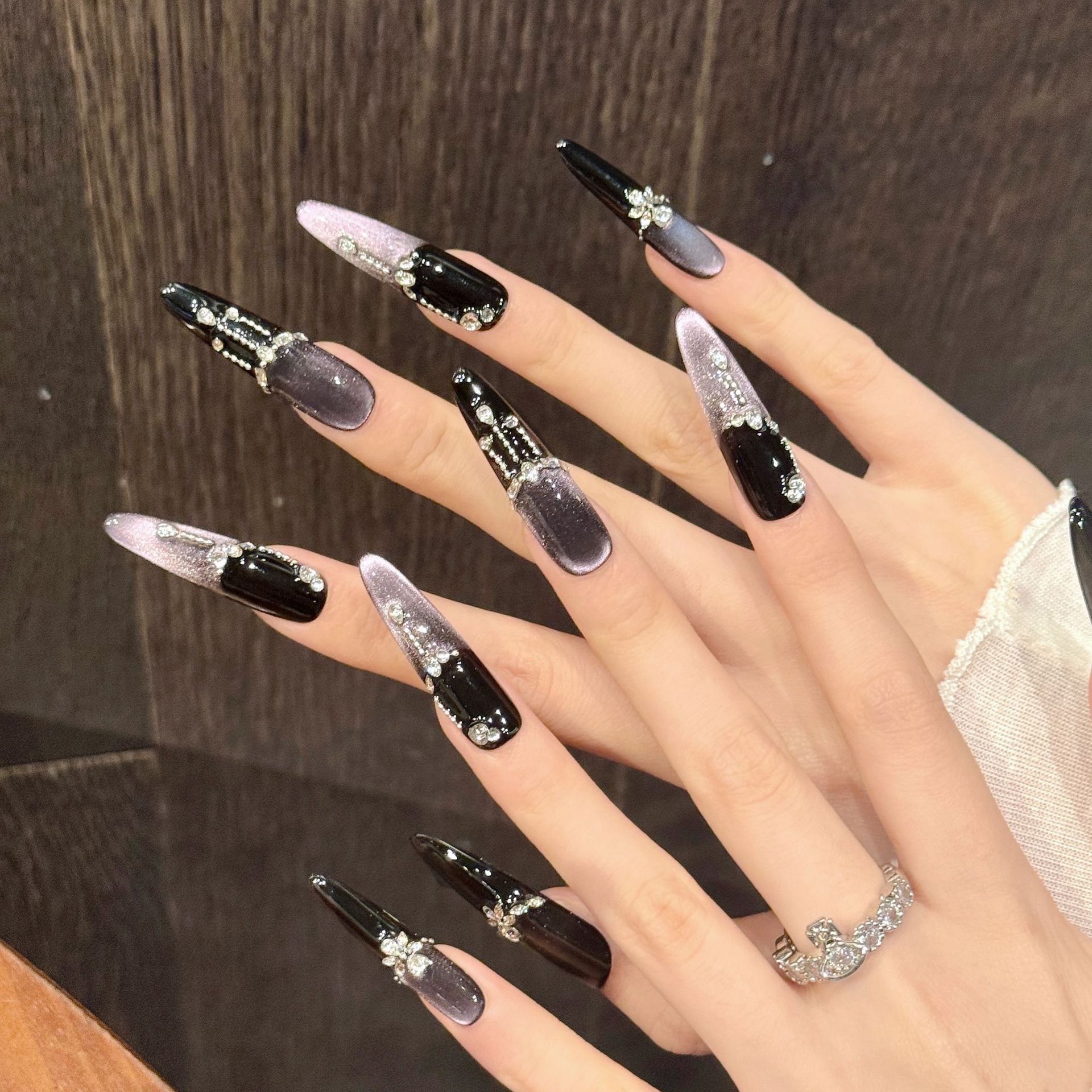 10pcs Black Purple French Styl - Resin Art Glitter reseña y precio