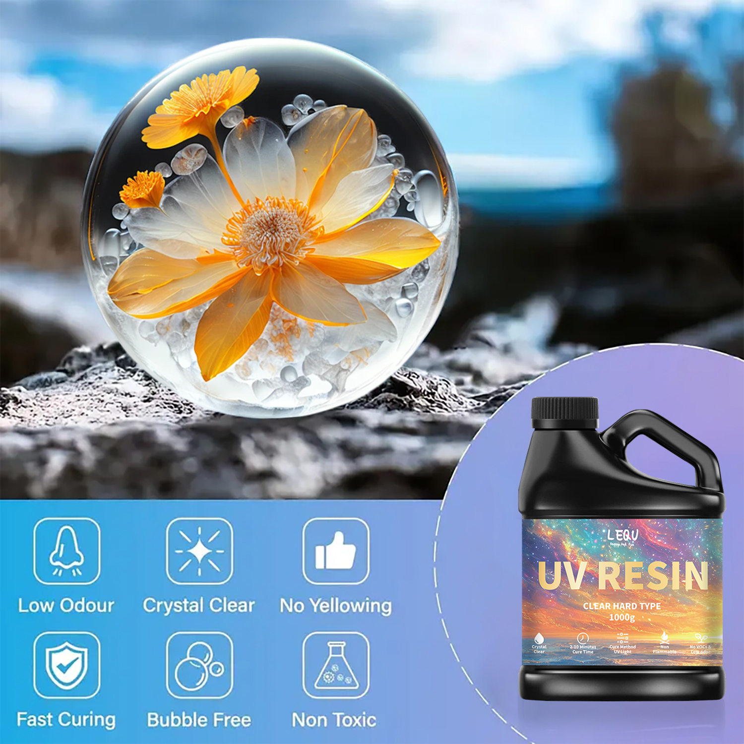 100/200/500/1000g UV Epoxy Res - Resin Art Accessories reseña y precio